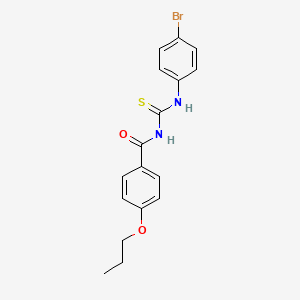 molecular formula C17H17BrN2O2S B5121472 N-{[(4-bromophenyl)amino]carbonothioyl}-4-propoxybenzamide 