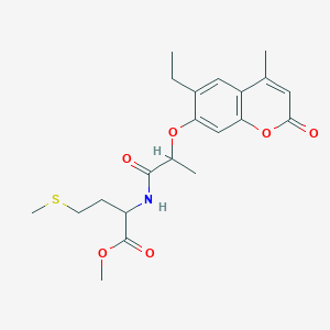 molecular formula C21H27NO6S B5121504 methyl N-{2-[(6-ethyl-4-methyl-2-oxo-2H-chromen-7-yl)oxy]propanoyl}methioninate 