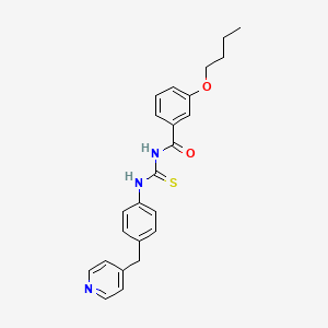 3-butoxy-N-({[4-(4-pyridinylmethyl)phenyl]amino}carbonothioyl)benzamide