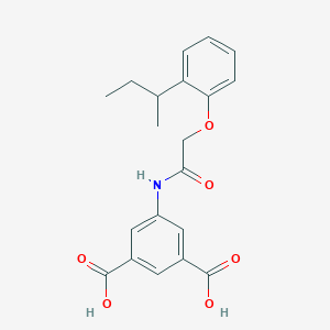 molecular formula C20H21NO6 B5121590 5-{[(2-sec-butylphenoxy)acetyl]amino}isophthalic acid CAS No. 5973-52-4