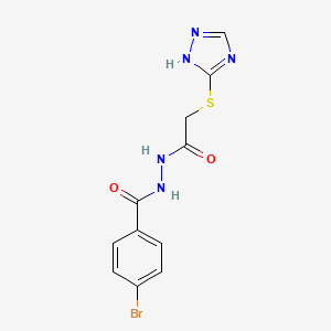molecular formula C11H10BrN5O2S B5121617 4-bromo-N'-[(1H-1,2,4-triazol-5-ylthio)acetyl]benzohydrazide 
