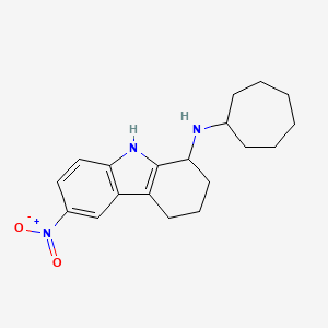 molecular formula C19H25N3O2 B5121627 N-cycloheptyl-6-nitro-2,3,4,9-tetrahydro-1H-carbazol-1-amine 