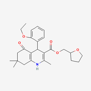 molecular formula C26H33NO5 B5121644 tetrahydro-2-furanylmethyl 4-(2-ethoxyphenyl)-2,7,7-trimethyl-5-oxo-1,4,5,6,7,8-hexahydro-3-quinolinecarboxylate CAS No. 5708-82-7