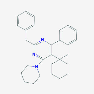 2-Benzyl-4-(1-piperidinyl)-5,6-dihydrospiro(benzo[h]quinazoline-5,1'-cyclohexane)