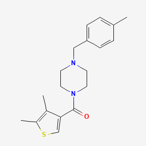 molecular formula C19H24N2OS B5121684 1-[(4,5-dimethyl-3-thienyl)carbonyl]-4-(4-methylbenzyl)piperazine 