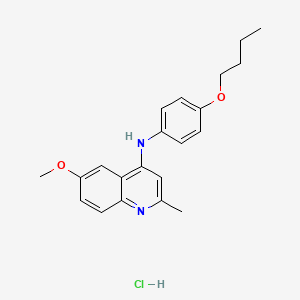 molecular formula C21H25ClN2O2 B5121690 N-(4-butoxyphenyl)-6-methoxy-2-methyl-4-quinolinamine hydrochloride 