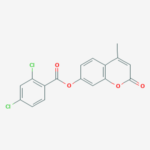 molecular formula C17H10Cl2O4 B512170 4-methyl-2-oxo-2H-chromen-7-yl 2,4-dichlorobenzoate CAS No. 306278-19-3