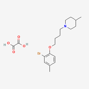 molecular formula C19H28BrNO5 B5121725 1-[4-(2-bromo-4-methylphenoxy)butyl]-4-methylpiperidine oxalate 
