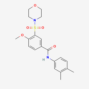 N-(3,4-dimethylphenyl)-4-methoxy-3-(4-morpholinylsulfonyl)benzamide