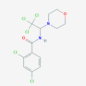 molecular formula C13H13Cl5N2O2 B512173 2,4-dichloro-N-[2,2,2-trichloro-1-(4-morpholinyl)ethyl]benzamide CAS No. 321684-13-3