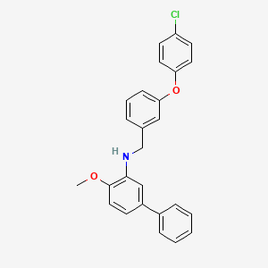 molecular formula C26H22ClNO2 B5121741 N-[3-(4-chlorophenoxy)benzyl]-4-methoxy-3-biphenylamine 