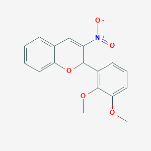 molecular formula C17H15NO5 B5121750 2-(2,3-dimethoxyphenyl)-3-nitro-2H-chromene 