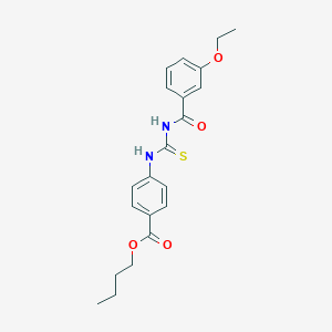 molecular formula C21H24N2O4S B5121756 butyl 4-({[(3-ethoxybenzoyl)amino]carbonothioyl}amino)benzoate CAS No. 6462-17-5