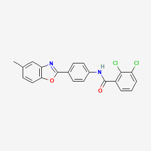 molecular formula C21H14Cl2N2O2 B5121783 2,3-dichloro-N-[4-(5-methyl-1,3-benzoxazol-2-yl)phenyl]benzamide 