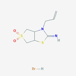 molecular formula C8H13BrN2O2S2 B5121784 3-allyltetrahydrothieno[3,4-d][1,3]thiazol-2(3H)-imine 5,5-dioxide hydrobromide 