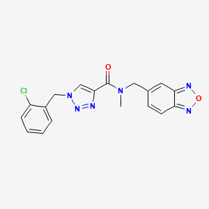 molecular formula C18H15ClN6O2 B5121807 N-(2,1,3-benzoxadiazol-5-ylmethyl)-1-(2-chlorobenzyl)-N-methyl-1H-1,2,3-triazole-4-carboxamide 