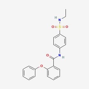 molecular formula C21H20N2O4S B5121817 N-{4-[(ethylamino)sulfonyl]phenyl}-2-phenoxybenzamide 