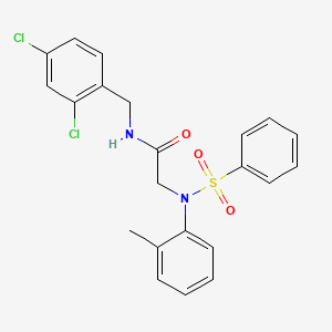 molecular formula C22H20Cl2N2O3S B5121819 N~1~-(2,4-dichlorobenzyl)-N~2~-(2-methylphenyl)-N~2~-(phenylsulfonyl)glycinamide 