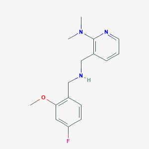 molecular formula C16H20FN3O B5121832 3-{[(4-fluoro-2-methoxybenzyl)amino]methyl}-N,N-dimethyl-2-pyridinamine 