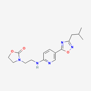 molecular formula C16H21N5O3 B5121842 3-(2-{[5-(3-isobutyl-1,2,4-oxadiazol-5-yl)-2-pyridinyl]amino}ethyl)-1,3-oxazolidin-2-one 