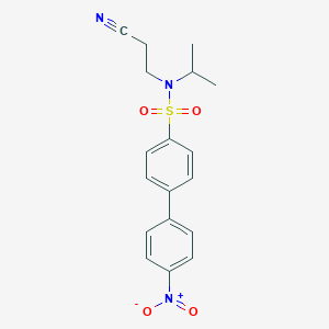 molecular formula C18H19N3O4S B512185 N-(2-cyanoethyl)-4-(4-nitrophenyl)-N-propan-2-ylbenzenesulfonamide CAS No. 313496-43-4