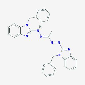 molecular formula C30H26N8 B512186 N'-[(1-benzylbenzimidazol-2-yl)amino]-N-(1-benzylbenzimidazol-2-yl)iminoethanimidamide CAS No. 1182-75-8