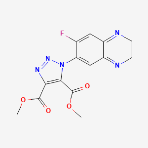molecular formula C14H10FN5O4 B5121894 dimethyl 1-(7-fluoro-6-quinoxalinyl)-1H-1,2,3-triazole-4,5-dicarboxylate 