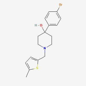 molecular formula C17H20BrNOS B5121913 4-(4-bromophenyl)-1-[(5-methyl-2-thienyl)methyl]-4-piperidinol 