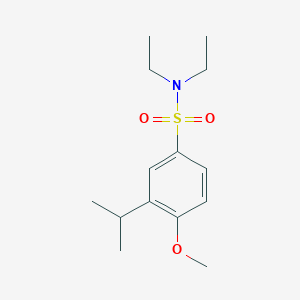 molecular formula C14H23NO3S B5121923 N,N-diethyl-3-isopropyl-4-methoxybenzenesulfonamide 