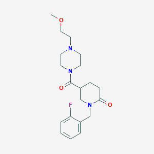 molecular formula C20H28FN3O3 B5121953 1-(2-fluorobenzyl)-5-{[4-(2-methoxyethyl)-1-piperazinyl]carbonyl}-2-piperidinone 