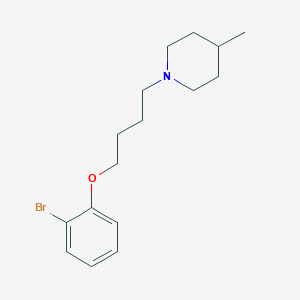 molecular formula C16H24BrNO B5121958 1-[4-(2-bromophenoxy)butyl]-4-methylpiperidine 
