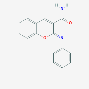 (2Z)-2-[(4-methylphenyl)imino]-2H-chromene-3-carboxamide