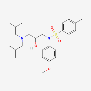 molecular formula C25H38N2O4S B5121962 N-[3-(diisobutylamino)-2-hydroxypropyl]-N-(4-methoxyphenyl)-4-methylbenzenesulfonamide 