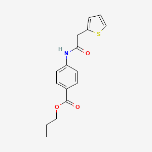 molecular formula C16H17NO3S B5121965 propyl 4-[(2-thienylacetyl)amino]benzoate 