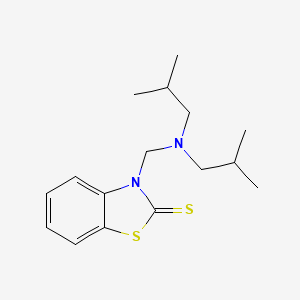 molecular formula C16H24N2S2 B5121978 3-[(diisobutylamino)methyl]-1,3-benzothiazole-2(3H)-thione 