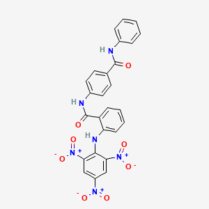 molecular formula C26H18N6O8 B5121994 N-[4-(anilinocarbonyl)phenyl]-2-[(2,4,6-trinitrophenyl)amino]benzamide 