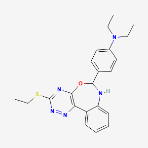 molecular formula C22H25N5OS B5122010 N,N-diethyl-4-[3-(ethylthio)-6,7-dihydro[1,2,4]triazino[5,6-d][3,1]benzoxazepin-6-yl]aniline 