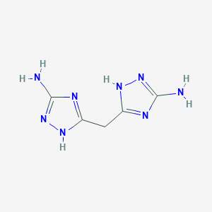 molecular formula C5H8N8 B512202 5-[(5-amino-1H-1,2,4-triazol-3-yl)methyl]-1H-1,2,4-triazol-3-amine CAS No. 22819-11-0