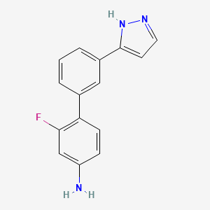 molecular formula C15H12FN3 B5122024 2-fluoro-3'-(1H-pyrazol-3-yl)-4-biphenylamine 