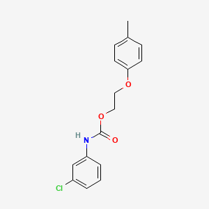 molecular formula C16H16ClNO3 B5122057 2-(4-methylphenoxy)ethyl (3-chlorophenyl)carbamate 