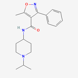 molecular formula C19H25N3O2 B5122064 N-(1-isopropyl-4-piperidinyl)-5-methyl-3-phenyl-4-isoxazolecarboxamide 