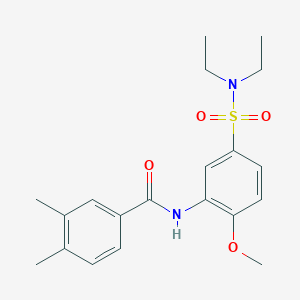 molecular formula C20H26N2O4S B5122071 N-{5-[(diethylamino)sulfonyl]-2-methoxyphenyl}-3,4-dimethylbenzamide 