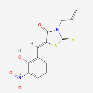 molecular formula C13H10N2O4S2 B5122073 3-allyl-5-(2-hydroxy-3-nitrobenzylidene)-2-thioxo-1,3-thiazolidin-4-one 