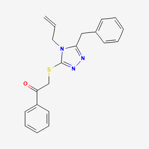 molecular formula C20H19N3OS B5122078 2-[(4-allyl-5-benzyl-4H-1,2,4-triazol-3-yl)thio]-1-phenylethanone 
