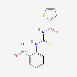molecular formula C12H9N3O3S2 B5122091 N-{[(2-nitrophenyl)amino]carbonothioyl}-2-thiophenecarboxamide 