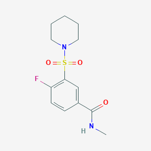 molecular formula C13H17FN2O3S B5122117 4-fluoro-N-methyl-3-(1-piperidinylsulfonyl)benzamide 