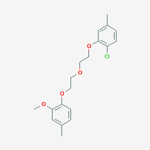 molecular formula C19H23ClO4 B5122123 1-chloro-2-{2-[2-(2-methoxy-4-methylphenoxy)ethoxy]ethoxy}-4-methylbenzene 