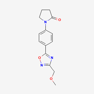 molecular formula C14H15N3O3 B5122127 1-{4-[3-(methoxymethyl)-1,2,4-oxadiazol-5-yl]phenyl}-2-pyrrolidinone 