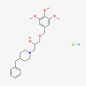 molecular formula C25H36ClNO5 B5122133 1-(4-benzyl-1-piperidinyl)-3-[(3,4,5-trimethoxybenzyl)oxy]-2-propanol hydrochloride 