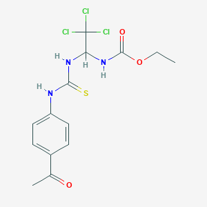 molecular formula C14H16Cl3N3O3S B5122147 ethyl [1-({[(4-acetylphenyl)amino]carbonothioyl}amino)-2,2,2-trichloroethyl]carbamate CAS No. 303061-90-7